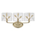 Golden - 3160-BA3 WG-HWG - Three Light Bath Vanity - Calla - White Gold