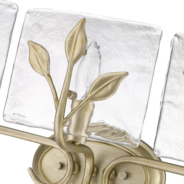 Golden - 3160-BA3 WG-HWG - Three Light Bath Vanity - Calla - White Gold