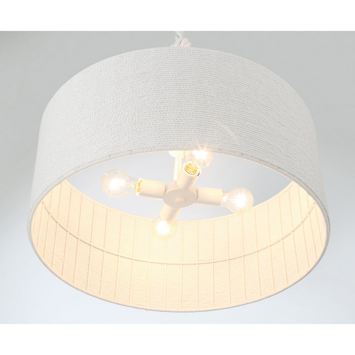 Minka-Lavery - 1805-44B - Four Light Pendant - Lodelle - Matte White