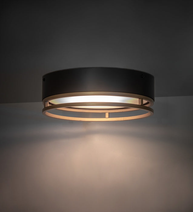 Meyda Tiffany - 235253 - LED Flushmount - Cilindro - Matte Black & Gold Metallic