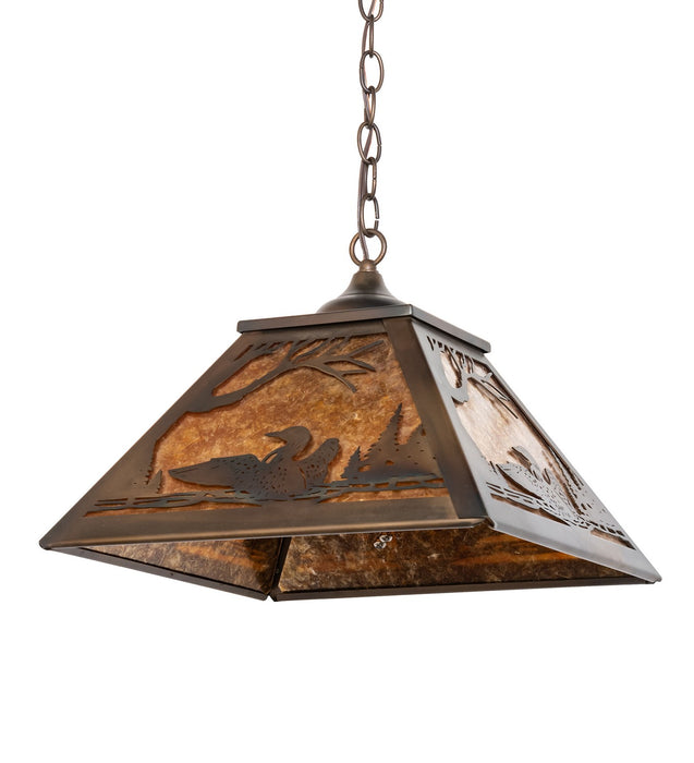 Meyda Tiffany - 271996 - Two Light Pendant - Loon - Dark Burnished Antique Copper