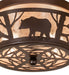 Meyda Tiffany - 274849 - Two Light Flushmount - Bear On The Loose - Cafe Noir