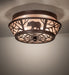 Meyda Tiffany - 274849 - Two Light Flushmount - Bear On The Loose - Cafe Noir