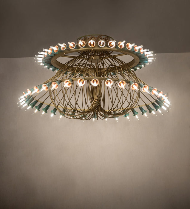 Meyda Tiffany - 274892 - LED Chandelier - Coyle - Brushed Brass/Goldtastic