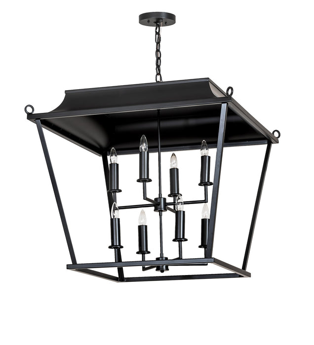 Meyda Tiffany - 275798 - Eight Light Pendant - Bastille - Solar Black