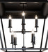 Meyda Tiffany - 275798 - Eight Light Pendant - Bastille - Solar Black