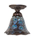 Meyda Tiffany - 276080 - One Light Flushmount - Tiffany Peacock Feather