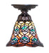 Meyda Tiffany - 276080 - One Light Flushmount - Tiffany Peacock Feather