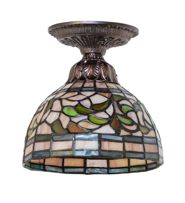 Meyda Tiffany - 276092 - One Light Flushmount - Tiffany Turning Leaf