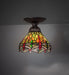 Meyda Tiffany - 276102 - One Light Flushmount - Tiffany Hanginghead Dragonfly