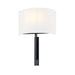 Justice Designs - FAB-4332-WHTE-MBLK - One Light Wall Sconce - Textile - Matte Black