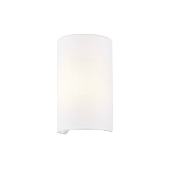 Justice Designs - FAB-5945-WHTE - One Light Wall Sconce - Textile