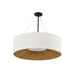 Justice Designs - FAB-9577-CREM-MBLK - Eight Light Pendant - Textile - Matte Black