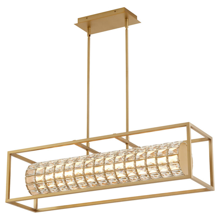 Quorum - 3-676-40 - LED Linear Pendant - Élan - Aged Brass