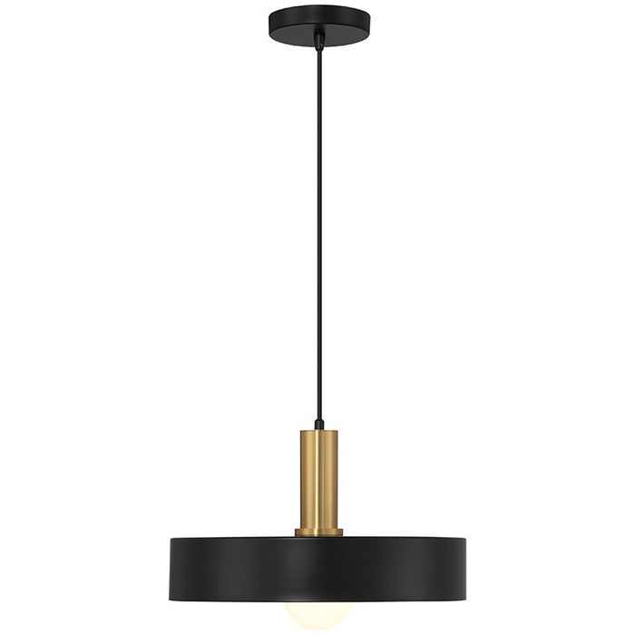 Access - 23798-BWA - One Light Pendant - Slate - Black with Antique Brushed Brass