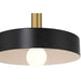 Access - 23798-BWA - One Light Pendant - Slate - Black with Antique Brushed Brass