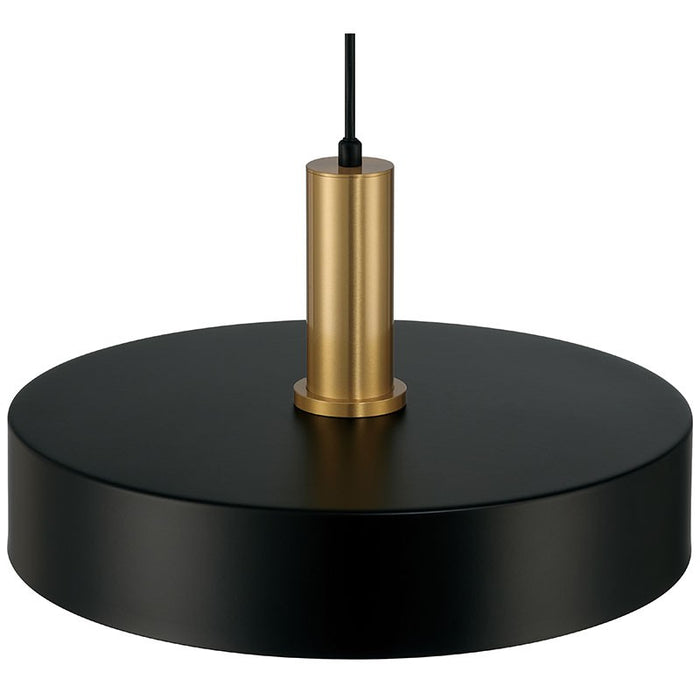 Access - 23798-BWA - One Light Pendant - Slate - Black with Antique Brushed Brass