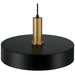 Access - 23798-BWA - One Light Pendant - Slate - Black with Antique Brushed Brass