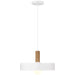 Access - 23798-WH/WGN - One Light Pendant - Slate - White with Wood Grain