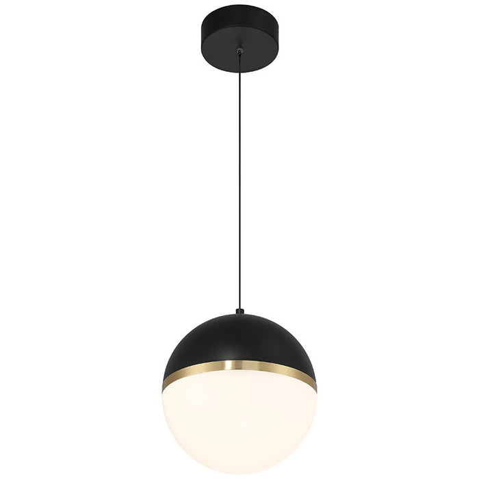 Access - 23946LEDD-BWA/WHT - LED Pendant - Unity - Black with Antique Brushed Brass