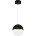 Access - 23946LEDD-BWA/WHT - LED Pendant - Unity - Black with Antique Brushed Brass