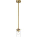 Access - 63080-BG/CLR - One Light Pendant - Shelby - Brushed Gold