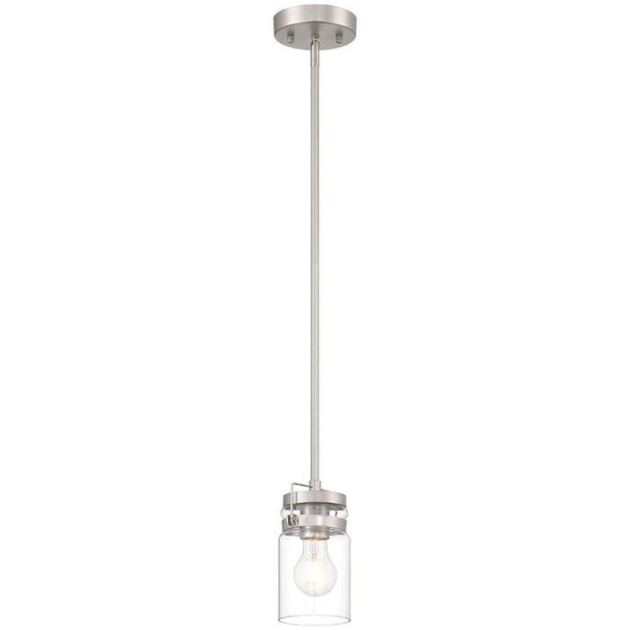 Access - 63080-BS/CLR - One Light Pendant - Shelby - Brushed Steel