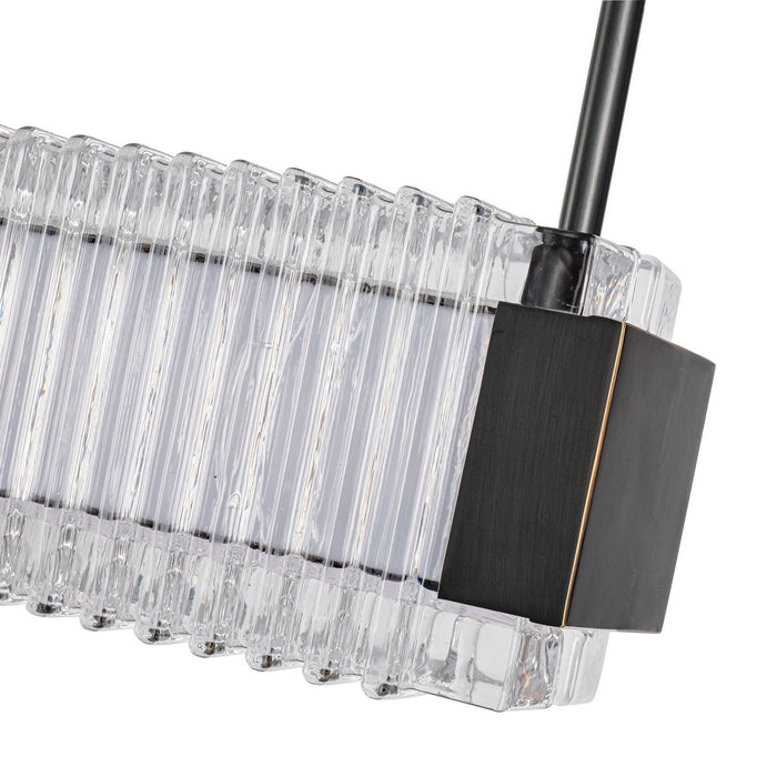 Alora - LP374247UBCR-UNV - LED Linear Pendant - Alai - Urban Bronze/Ribbed Glass