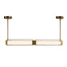 Alora - LP374247VBCR-UNV - LED Linear Pendant - Alai - Vintage Brass/Ribbed Glass