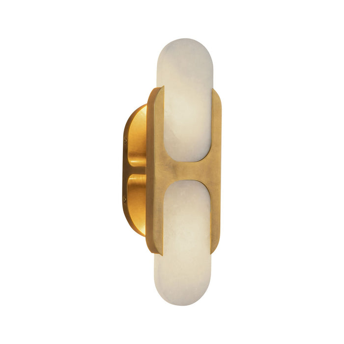 Alora - WV357214VBAR - Two Light Wall Vanity - Odin - Vintage Brass/Alabaster