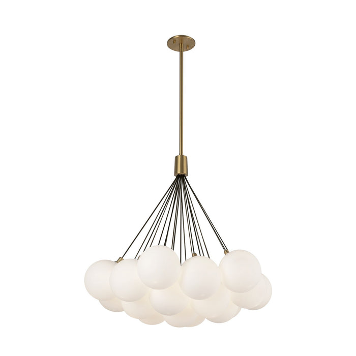 Kuzco Lighting - CH3128-BG/OP - LED Chandelier - Bolla - Brushed Gold/Opal Glass