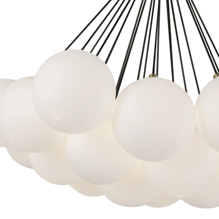 Kuzco Lighting - CH3128-BG/OP - LED Chandelier - Bolla - Brushed Gold/Opal Glass