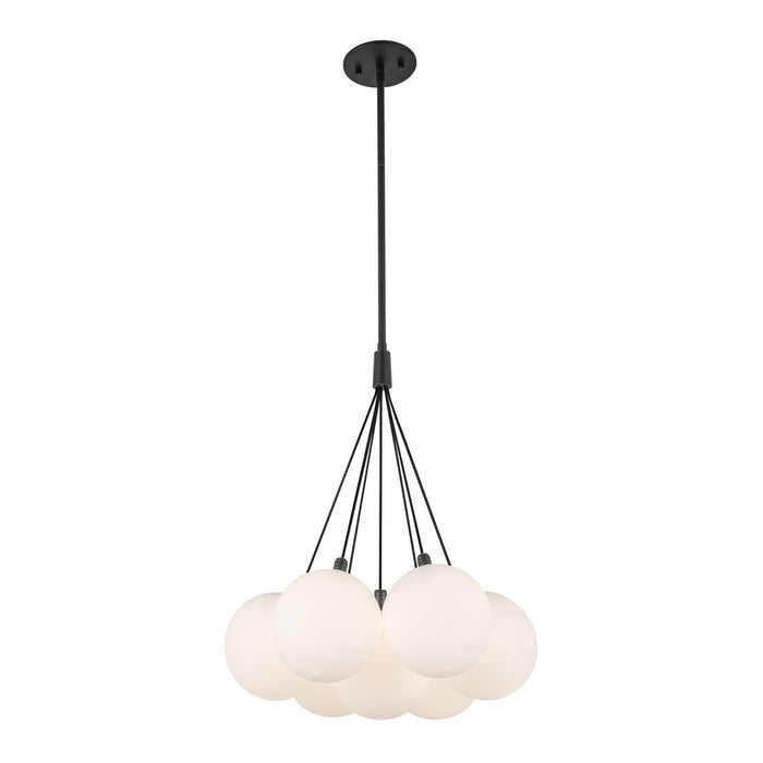 Kuzco Lighting - CH3117-BK/OP - LED Chandelier - Bolla - Black/Opal Glass