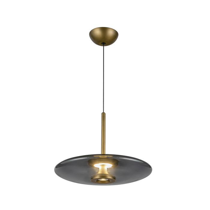 Kuzco Lighting - PD37018-VB/SM-3WCCT-UNV - LED Pendant - Kyoto - Vintage Brass/Smoked Glass