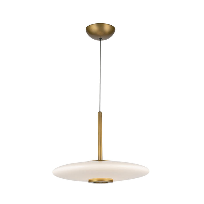 Kuzco Lighting - PD37018-VB/GO-3WCCT-UNV - LED Pendant - Kyoto - Vintage Brass/Glossy Opal Glass