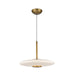 Kuzco Lighting - PD37018-VB/GO-3WCCT-UNV - LED Pendant - Kyoto - Vintage Brass/Glossy Opal Glass