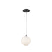 Kuzco Lighting - PD3106-BK/OP - LED Pendant - Bolla - Black/Opal Glass