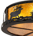 Meyda Tiffany - 270085 - Four Light Flushmount - Elk At Dusk - Textured Black