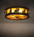 Meyda Tiffany - 270085 - Four Light Flushmount - Elk At Dusk - Textured Black