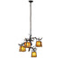 Meyda Tiffany - 270103 - Four Light Chandelier - Pine Branch - Textured Black