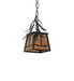 Meyda Tiffany - 270182 - One Light Mini Pendant - Pine Branch - Textured Black