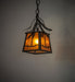 Meyda Tiffany - 270182 - One Light Mini Pendant - Pine Branch - Textured Black