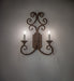 Meyda Tiffany - 272441 - Two Light Wall Sconce - Serratina - Distressed Chestnut