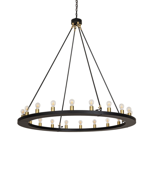 Meyda Tiffany - 273394 - 20 Light Chandelier - Loxley - Solar Black W/Brushed Brass