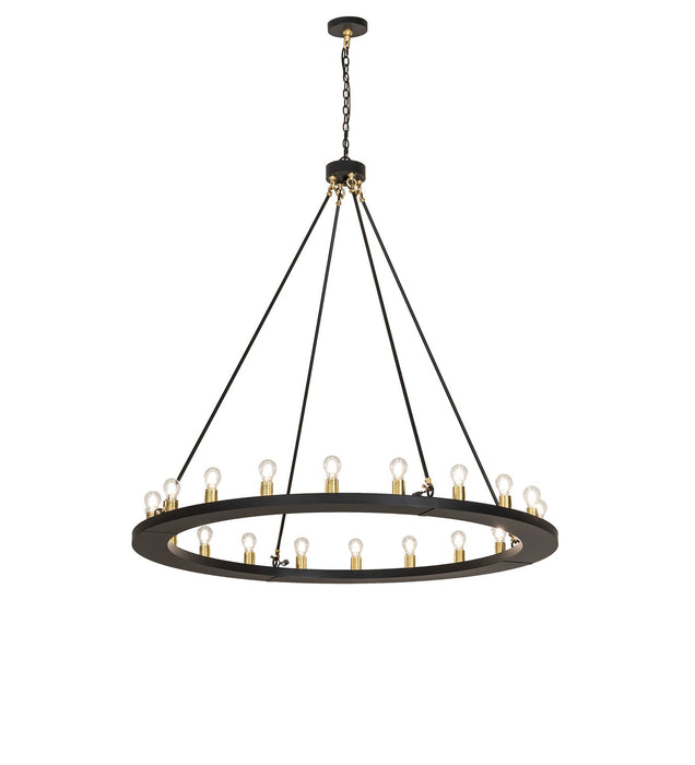 Meyda Tiffany - 273394 - 20 Light Chandelier - Loxley - Solar Black W/Brushed Brass