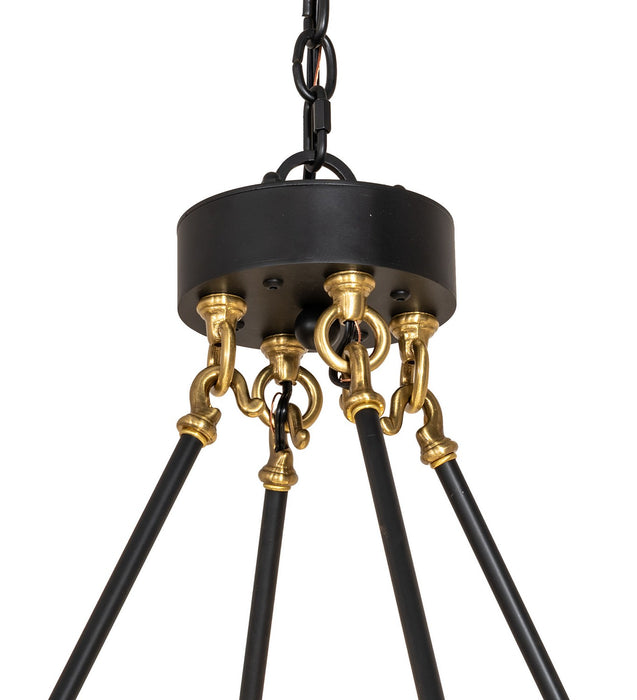 Meyda Tiffany - 273394 - 20 Light Chandelier - Loxley - Solar Black W/Brushed Brass