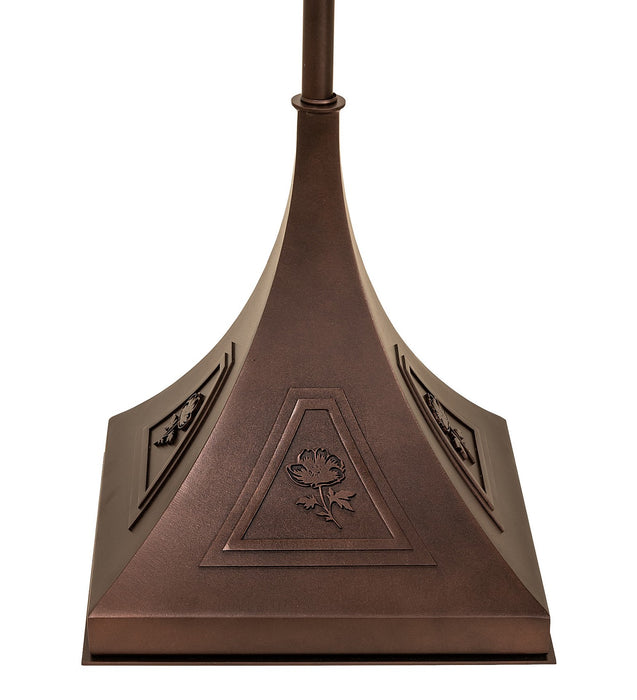 Meyda Tiffany - 273776 - Three Light Floor Base - Poppy - Mahogany Bronze