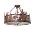 Meyda Tiffany - 274528 - Four Light Semi-Flushmount - Tall Pines - Rust