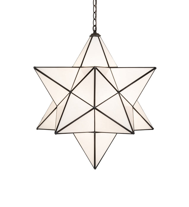 Meyda Tiffany - 275279 - One Light Pendant - Moravian Star - Exterior Oil Rubbed Bronze