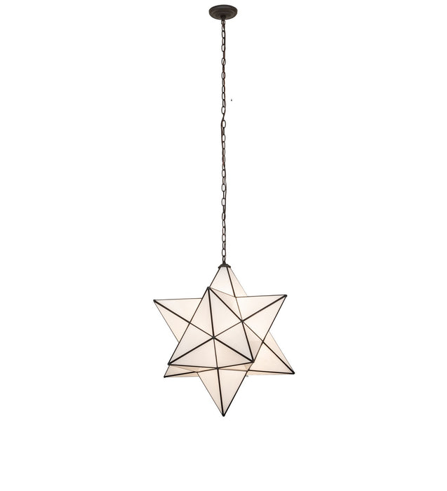 Meyda Tiffany - 275279 - One Light Pendant - Moravian Star - Exterior Oil Rubbed Bronze